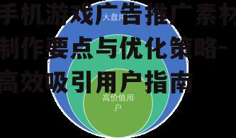 手机游戏广告推广素材制作要点与优化策略-高效吸引用户指南