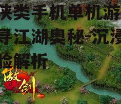 武侠类手机单机游戏,探寻江湖奥秘-沉浸式体验解析