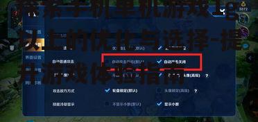 四、调整游戏设置以提升体验