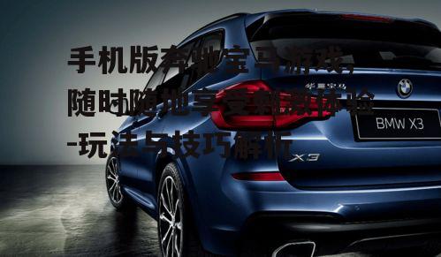 二、手机版奔驰宝马游戏的便捷性