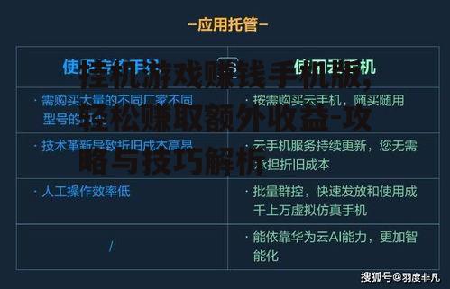 挂机游戏赚钱手机版,轻松赚取额外收益-攻略与技巧解析