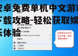 安卓免费单机中文游戏下载攻略-轻松获取娱乐体验