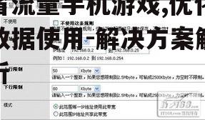 三、使用流量限制模式