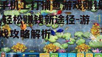 手机上打捕鱼游戏赚钱,轻松赚钱新途径-游戏攻略解析
