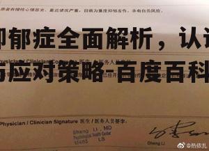 四、抑郁症的诊断与治疗