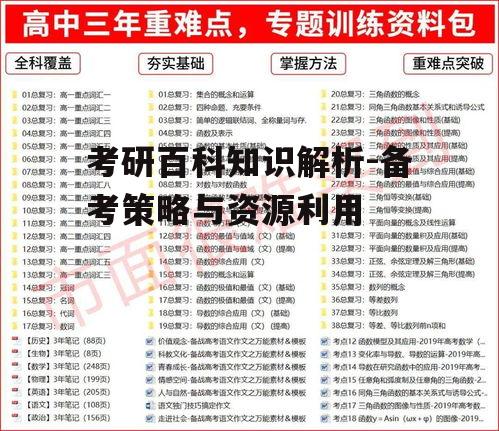 二、考研百科涵盖内容