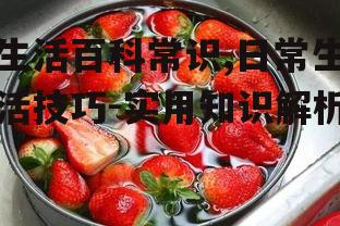 生活百科常识,日常生活技巧-实用知识解析