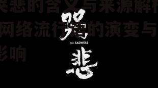 哭悲的含义与来源解析-网络流行语的演变与影响