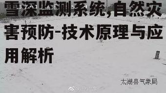 三、雪深监测系统的应用场景