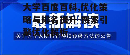 三、提升大学百度百科的搜索引擎可见度