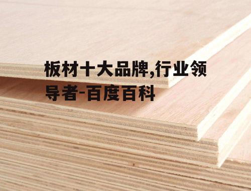 二、板材十大品牌详细介绍