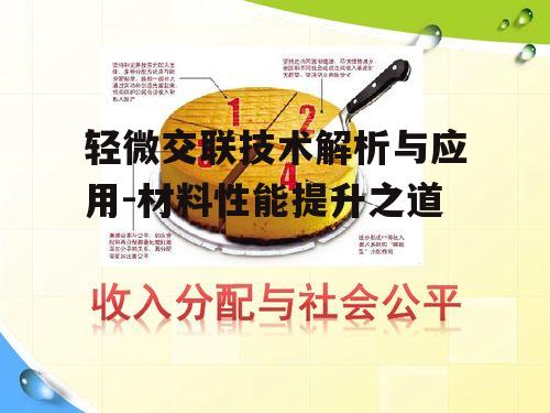 二、轻微交联材料的应用领域