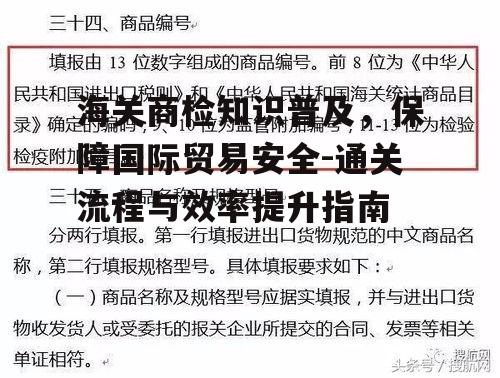 四、提高海关商检效率的途径