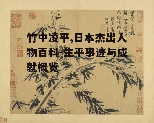 竹中凌平,日本杰出人物百科-生平事迹与成就概览