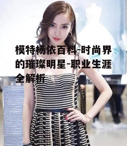 二、杨依在国内外时尚界的成就