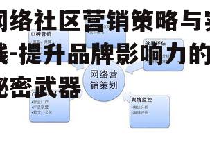 二、网络社区营销策略