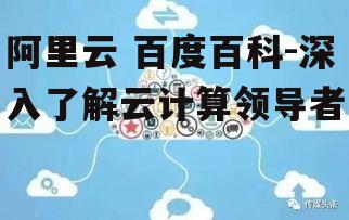 阿里云 百度百科-深入了解云计算领导者
