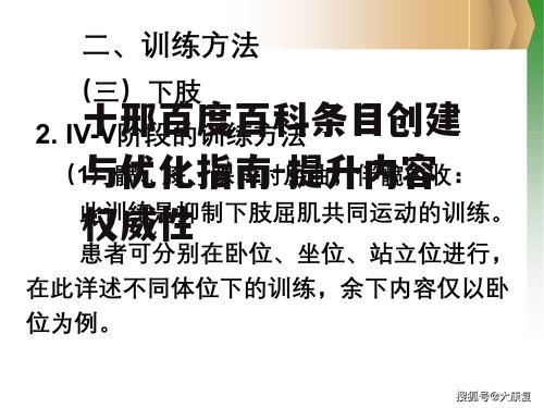 十邢百度百科条目创建与优化指南-提升内容权威性