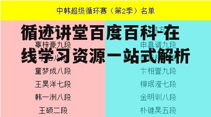 循迹讲堂百度百科-在线学习资源一站式解析