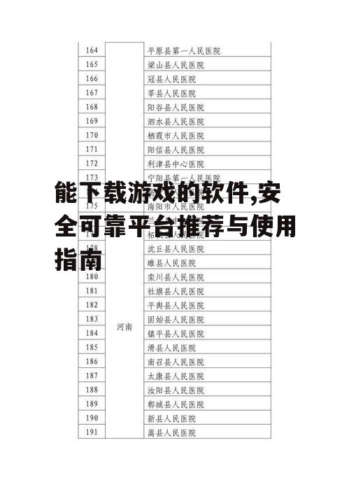 能下载游戏的软件安全性与选择标准